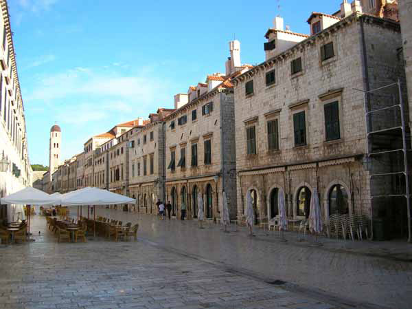 Placa, Hauptstrasse in der Altstadt von Dubrovnik (Kroatien, Hrvatska, Croatia, Croatie)